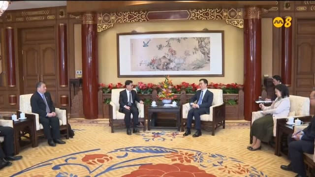 新中建交35周年 王瑞杰与韩正会面共叙“老朋友”情谊