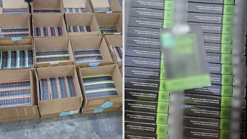 9,200க்கு மேற்பட்ட மின்-சிகரெட் கலன்கள் பறிமுதல் - 25 வயது ஆடவர் கைது