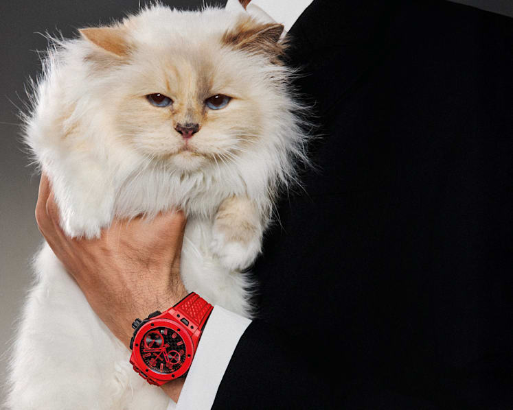 Karl Lagerfeld’s cat, Choupette, stars in Hublot’s Big Bang 20th anniversary campaign
