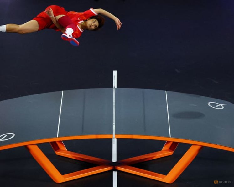Games-Olympic dreams flicker as teqball awards first Asian Games medals