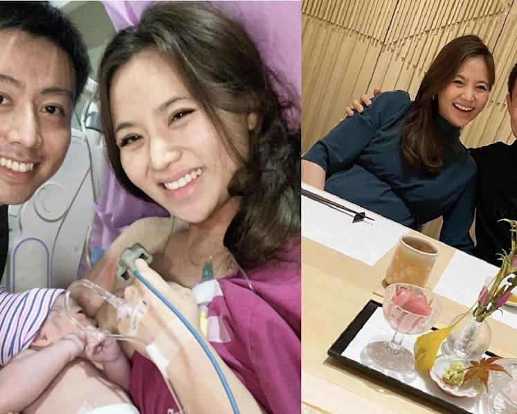 Cheryl Wee, Who Just Gave Birth To Her 3rd Child, Had Contractions While Having Dinner At An Omakase Restaurant… But She Still Finished Her Meal