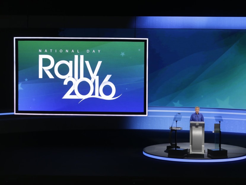 Prime Minister Lee Hsien Loong at the National Day Rally 2016. Photo: Wee Teck Hian