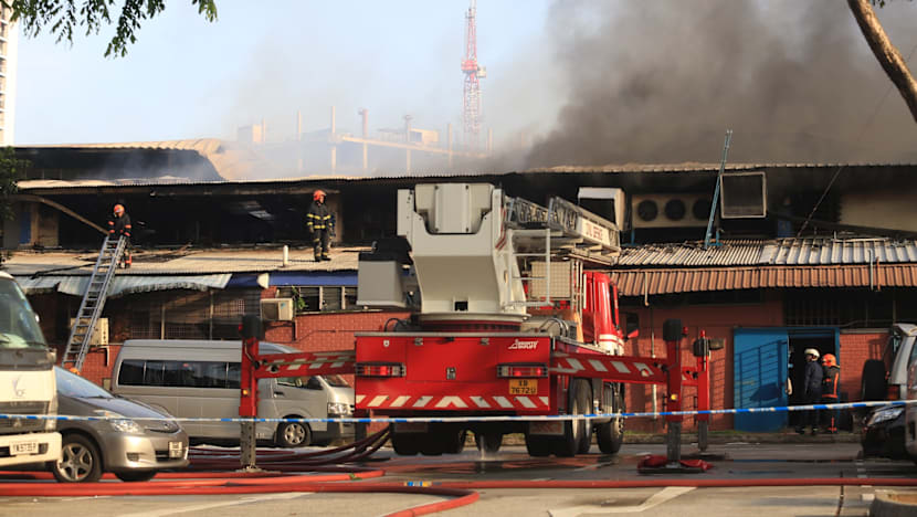 Massive fire put out at Toa Payoh Industrial Park