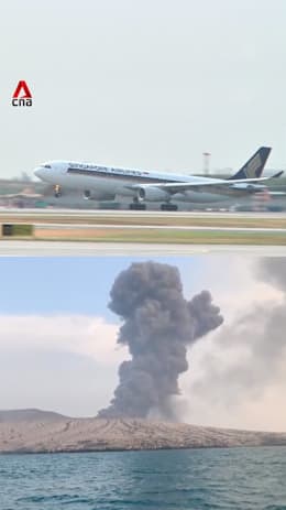 Mount Anak Krakatau ash halts Jakarta flights, SIA services affected