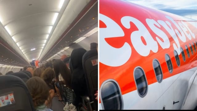 有人在飞机厕所地板上大便 易捷航空取消航班乘客滞留
