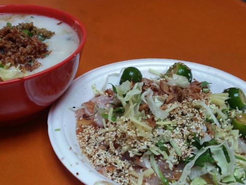 File photo of raw fish served with congee. Photo: Channel NewsAsia