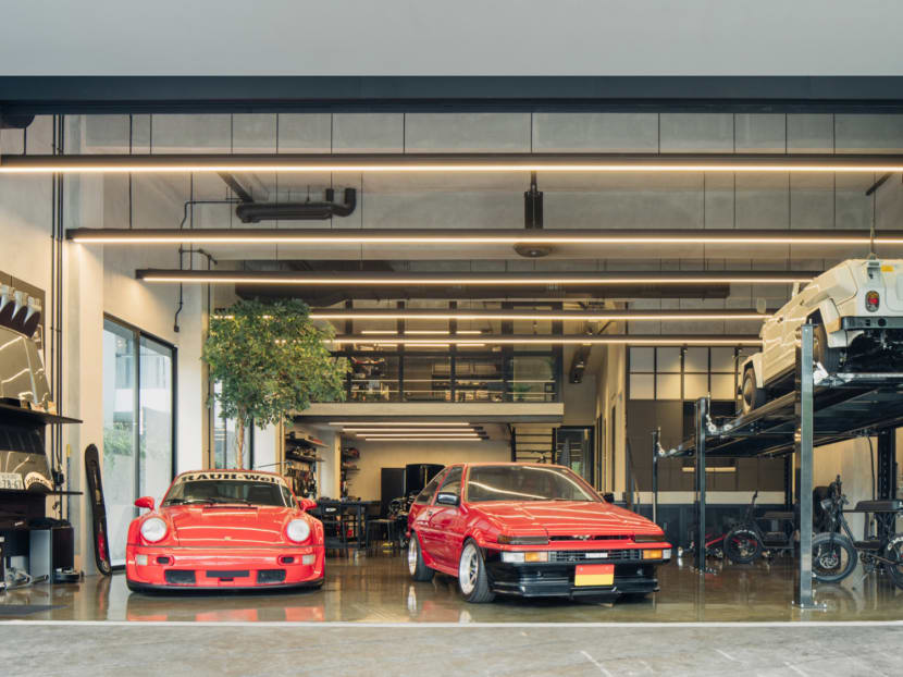 A car enthusiast’s dream house with a garage space that can fit up to 8 cars