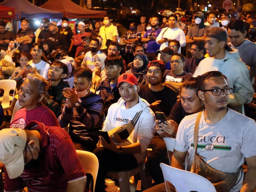 Youths seen at a Barisan Nasional rally in Sungai Buloh, Selangor, on Nov 8, 2022. Youths seen at a Barisan Nasional rally in Sungai Buloh, Selangor, on Nov 8, 2022.