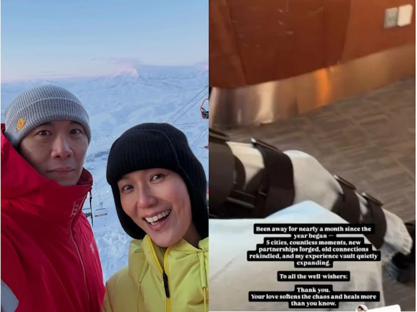 Singaporean actress Joanne Peh injures knee after getting hit by snowboarder while skiing