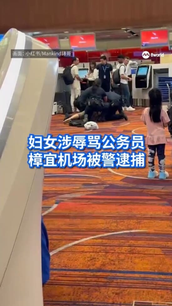 42岁女子涉辱骂公务员 樟宜机场内被警方制伏逮捕