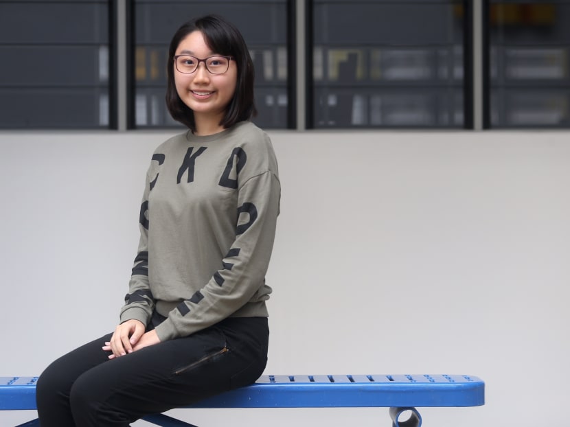 Fajar Secondary School student Wong Zi Qi, who received her O Level results on Friday (Jan 12). Photo: Koh Mui Fong/TODAY