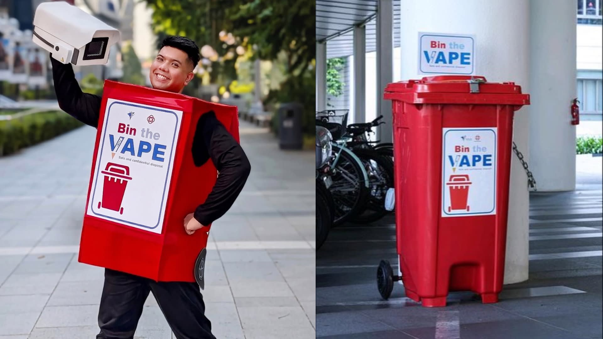 elfbar nachfüll pod läuft aus Singapore Content Creator Dresses Up As Vape Bin For Halloween Using  Materials He Bought With SG60 Vouchers