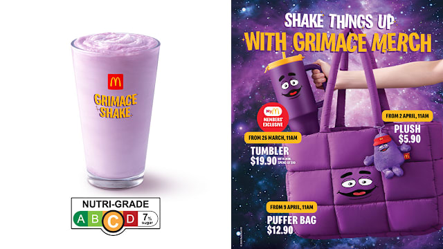 “紫色风暴”席卷狮城！麦当劳Grimace Shake本地上架