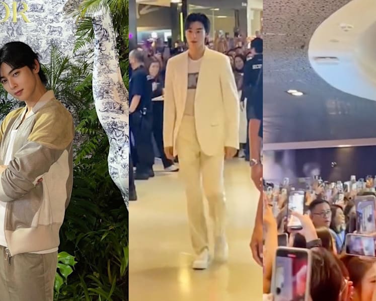 'We waited for 2 hours just to see him for 3 secs': Singaporeans flock to Ion Orchard to see Cha Eun Woo