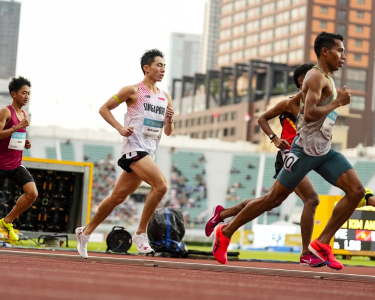 Singapore's Soh Rui Yong finishes seventh in the SEA Games 10,000m final
