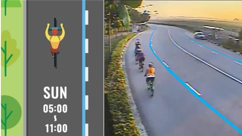 Cyclists can use dedicated lane along road near Seletar Airport on Sunday mornings in 6-month trial: LTA