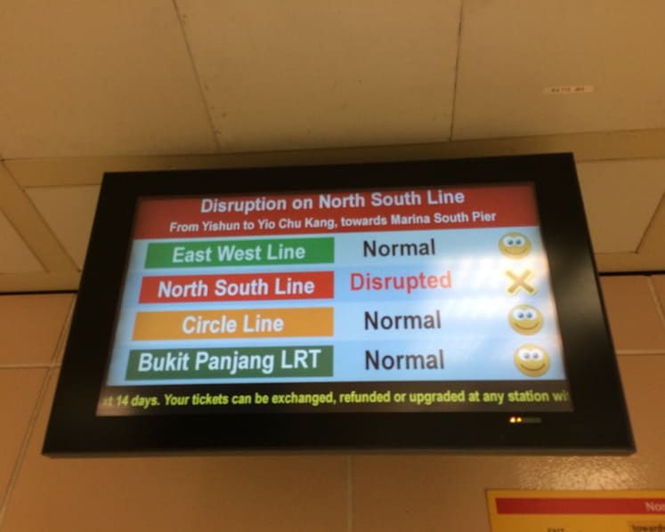 Lightning strike possible cause of North-South Line disruption