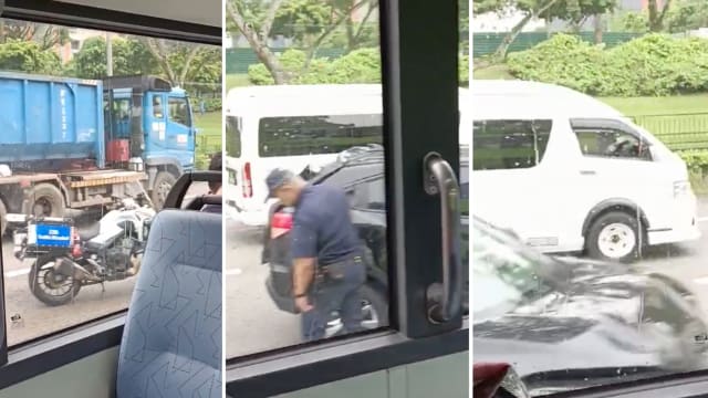 三辆车在SLE相撞 轿车车头损毁一人入院