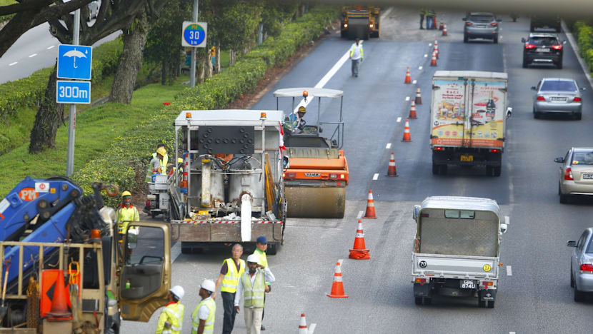 Two lanes along PIE closed after new oil spill