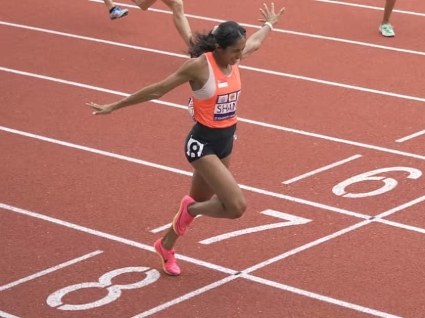 Singapore's Veronica Shanti Pereira at the Asian Athletics Championships on July 16, 2023.
