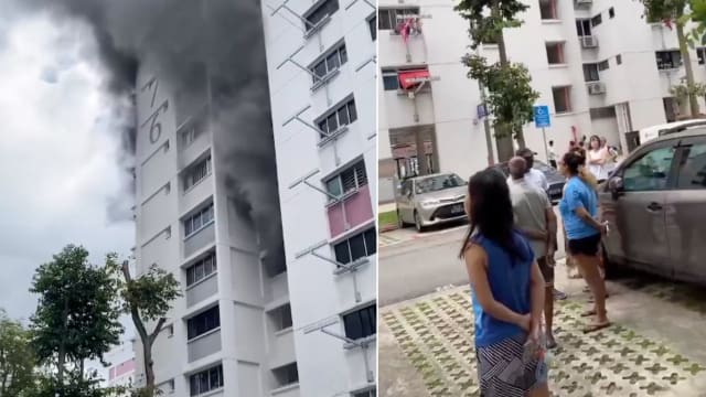 疑点燃物没人看管 碧山组屋失火