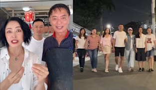 Cassandra See, Cherie Lim and ex-Mediacorp stars turn up to support Huang Yiliang at his crab beehoon stall