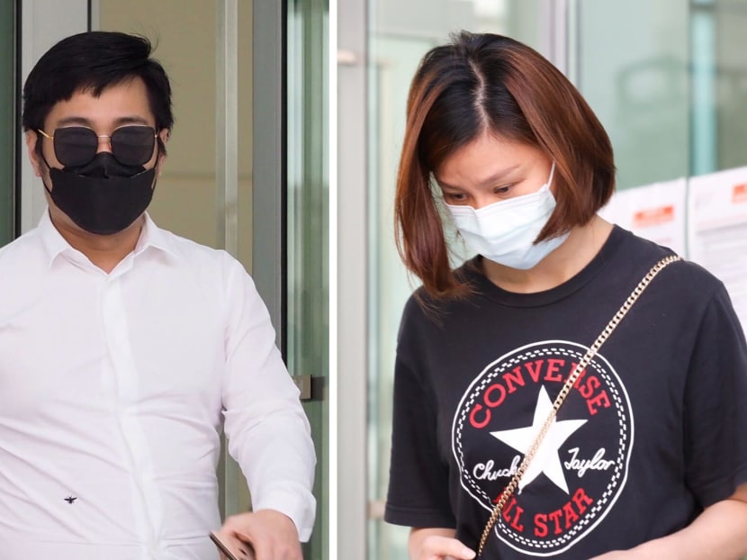 (Left) Chng Tianxi and Cheng Fengzhao outside the State Courts last month. Photos: Raj Nadarajan, Ili Nadhirah Mansor/TODAY