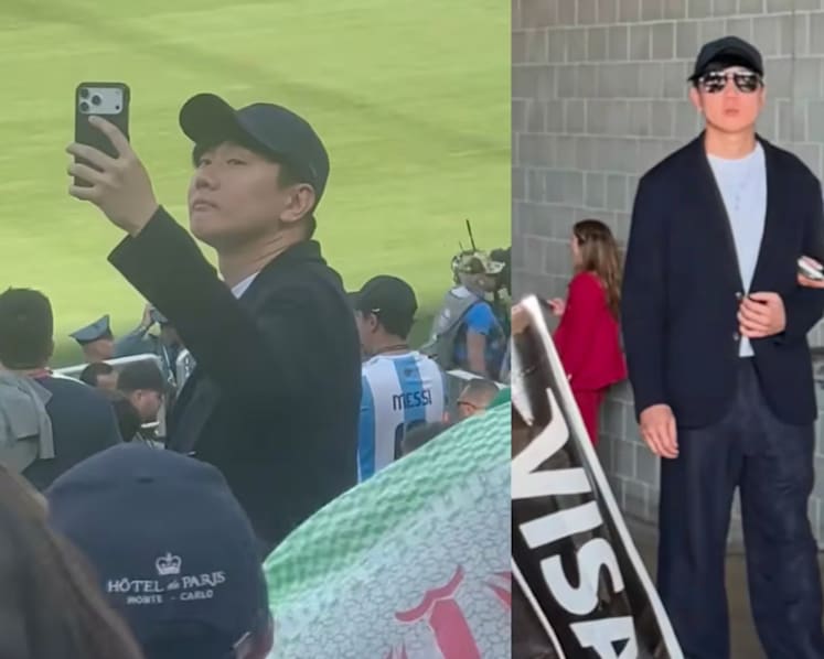 Singer JJ Lin and girlfriend spotted by fans at the FIFA World Cup final