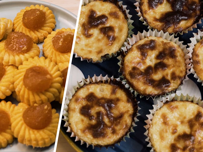 Use Leftover Pineapple Tarts & Bak Kwa To Make Fusion Mini Burnt Cheesecakes