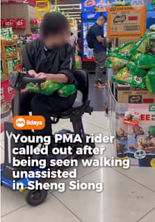 A young man was spotted using a personal mobility aid (PMA) after being seen on his feet inside a Sheng Siong supermarket. The video sparked debate online, with some netizens questioning whether the device was being misused, while others pointed out that not all disabilities are visible. The discussion comes as Singapore prepares to introduce stricter rules from June 1 this year, requiring PMA users to have a certified medical need and follow lower speed limits on public paths. The new regulations are meant to improve safety and prevent abuse of mobility aids, but the incident has once again raised questions about enforcement and public assumptions when it comes to invisible disabilities. #8dayssg #8dayssgtrending #sgtiktok #singapore #sgnews