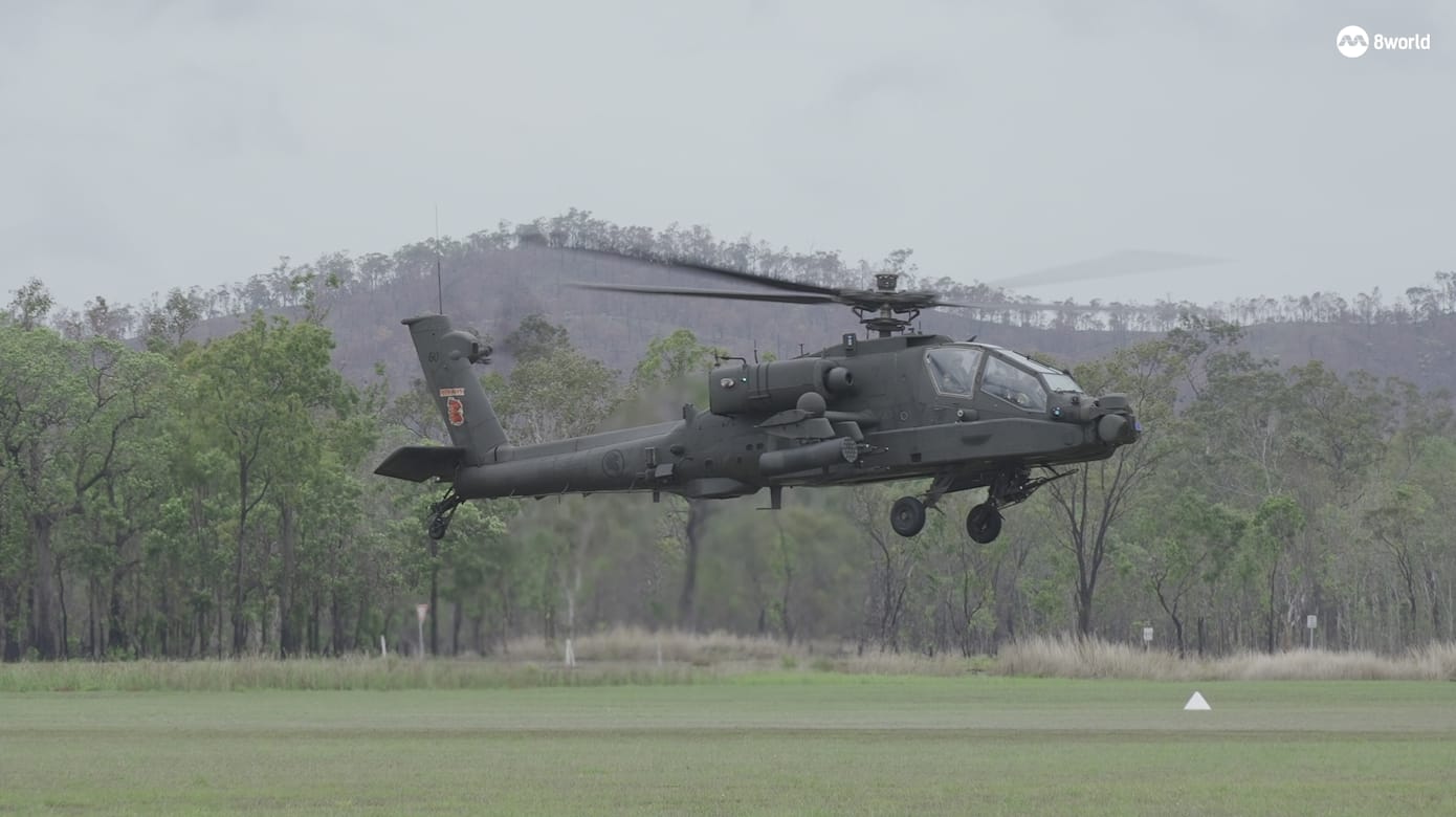 AH-64D型阿帕奇直升机。（图：董励萱）