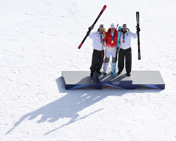 Alpine skiing-Swiss upstart Von Allmen stuns Odermatt to win downhill gold