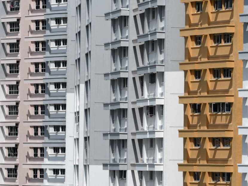 A view of public housing blocks in Singapore.