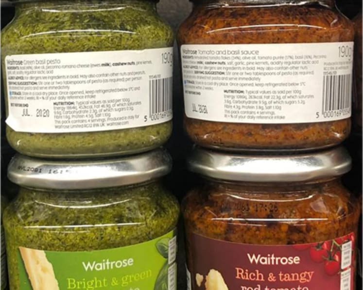 Food recall: Waitrose Basil Pesto Green, Pesto Tomato contain undeclared peanut allergen