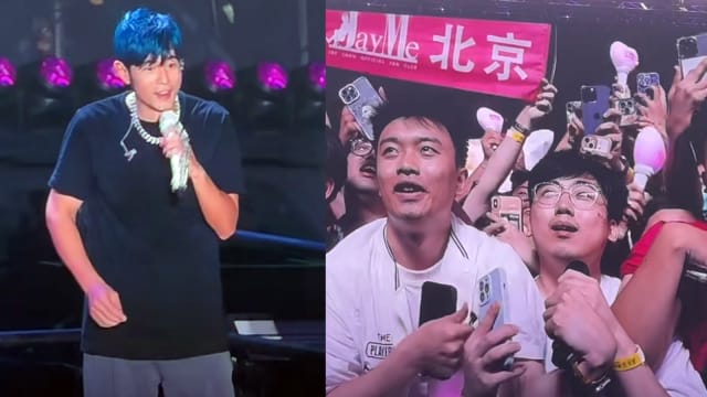 男歌迷赴狮城演唱会“老婆丢后面”、激动哽咽　把周杰伦整懵了！