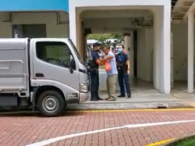 The man was arrested after he remained uncooperative despite officers’ repeated advice for him to calm down and leave the place.