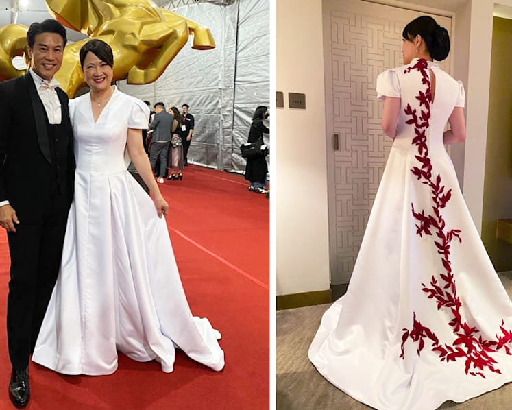 Hong Huifang’s Golden Horse Awards Dress Was Created By Singaporean Designer Who Made Her Wedding Gown 30 Years Ago