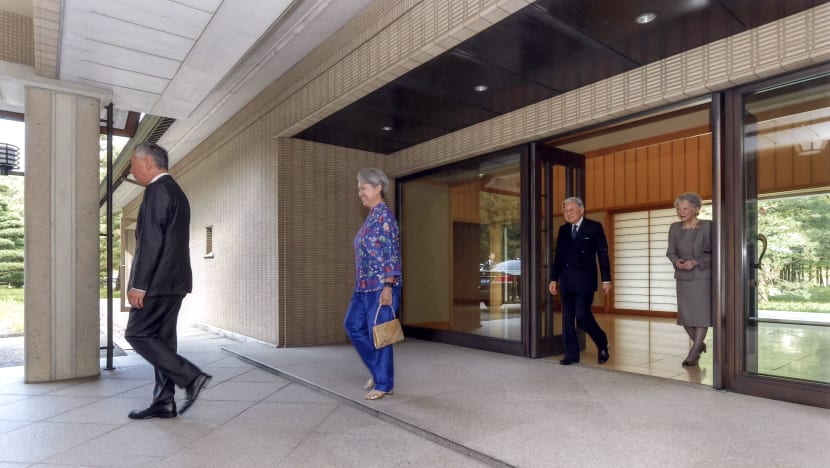 PM Lee and Ho Ching lunch with Japanese Emperor and Empress at Tokyo's Imperial Palace