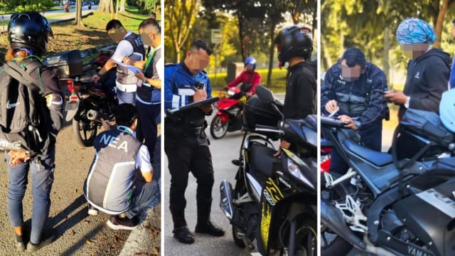 执法人员展开执法行动 总拦查196辆摩托车