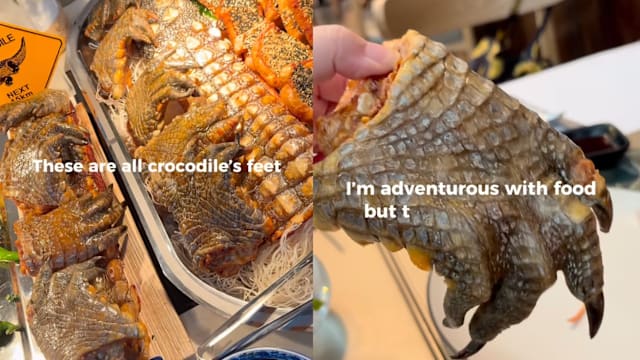 金沙酒店自助餐厅出现鳄鱼爪 网民：从未想过会有这道菜