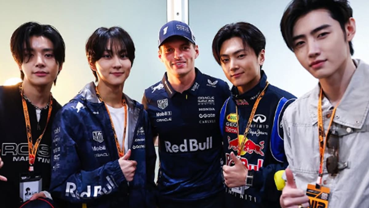 K-pop group Enhypen meets Max Verstappen ahead of Singapore Grand Prix