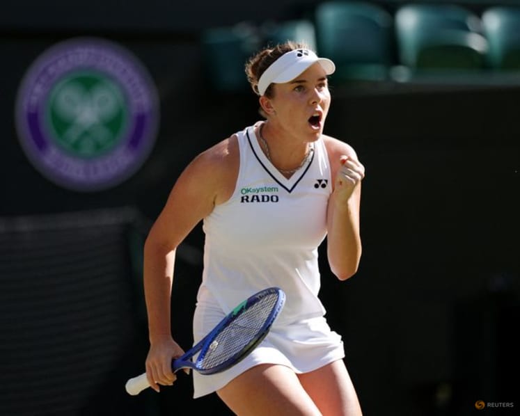 Czech rising star Noskova downs Keys to reach first Wimbledon quarter-final