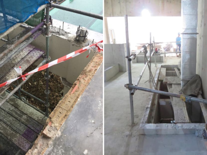 Some companies failed to cover or guard openings and open sides with effective guardrails or barriers, posing a risk of falling from height.