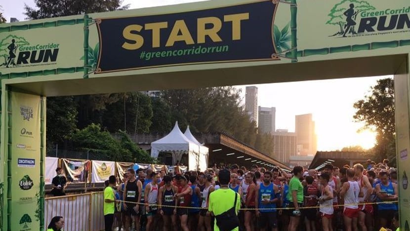 Green Corridor Run: Participants race down Rail Corridor for the last time