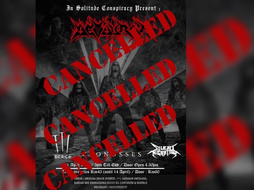 The organiser for Devouror's 'KL for Satan' concert has confirmed that the show has been cancelled and there are no plans for postponement.