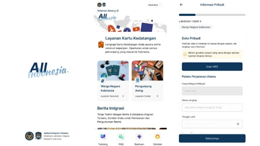 Mulai 1 September, masuk Indonesia wajib isi aplikasi All Indonesia