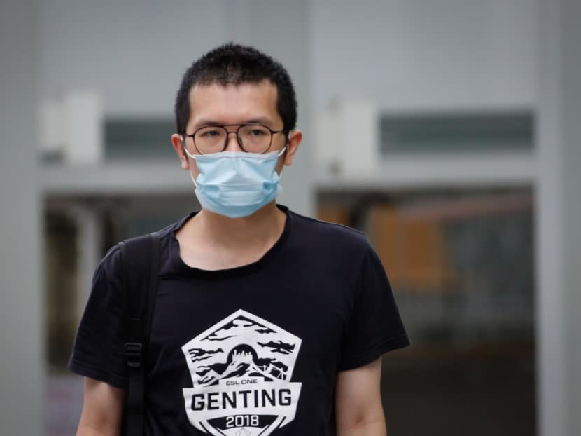 Charles Yeo arriving at the State Courts on Jan 19, 2022.