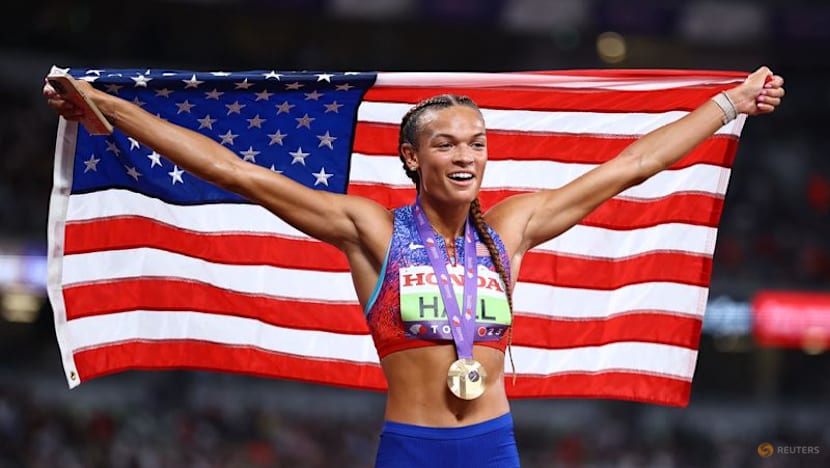 Hall lands heptathlon gold, bronze shared after points tie