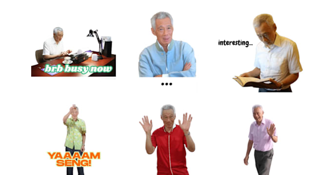 李显龙开通社媒14周年 推出新表情包供公众下载