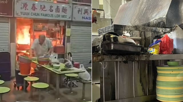 厦门街熟食中心摊位起火隔壁摊主也蒙受损失 目击者：如今仍心有余悸